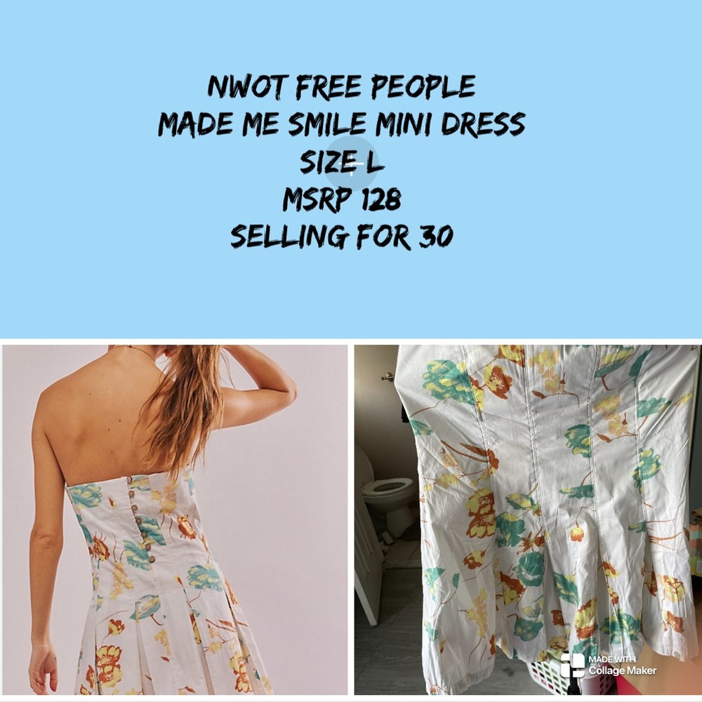 NWOT  People Floral Mini Dress